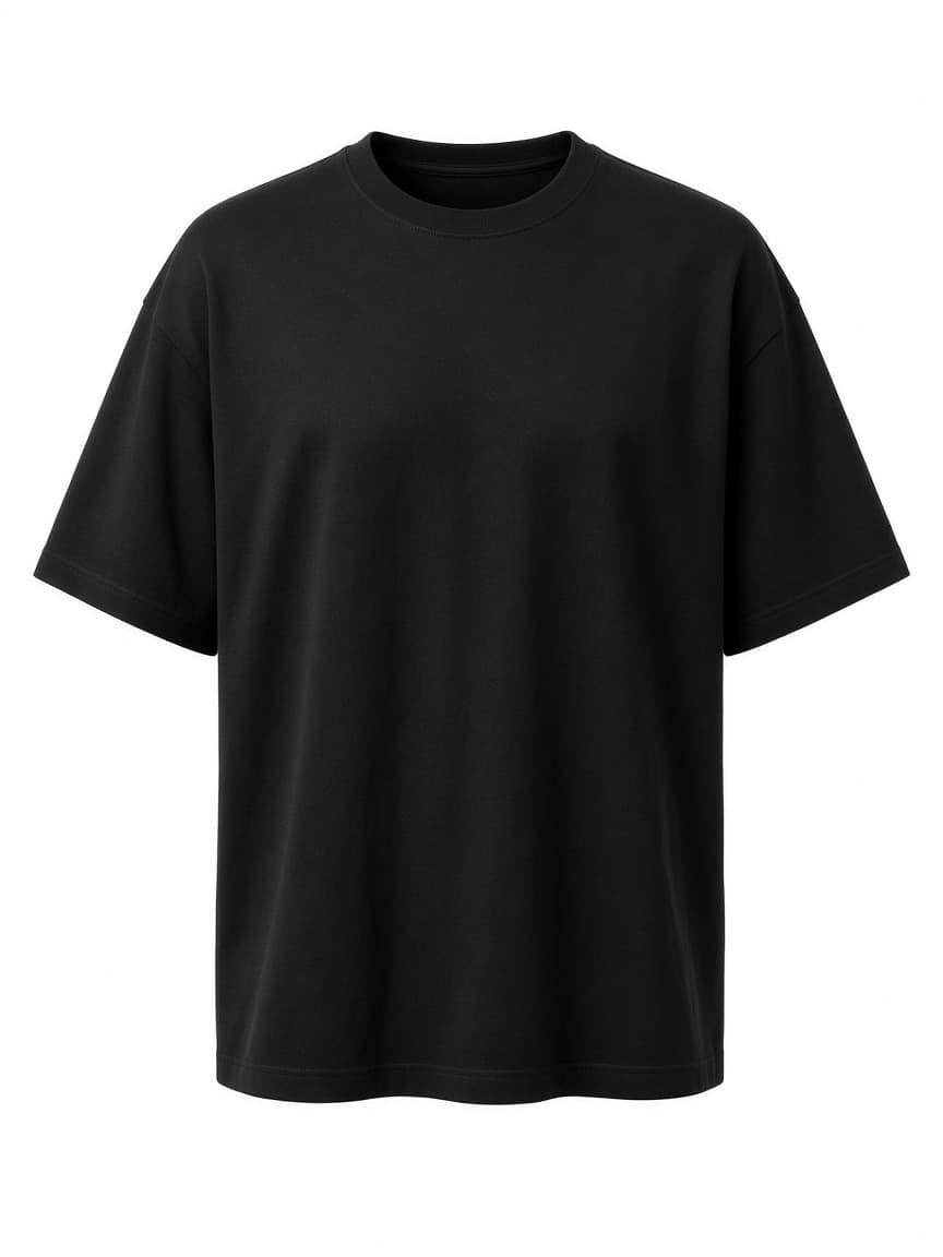 Wildberries: Norma, чёрная футболка oversize на белом фоне